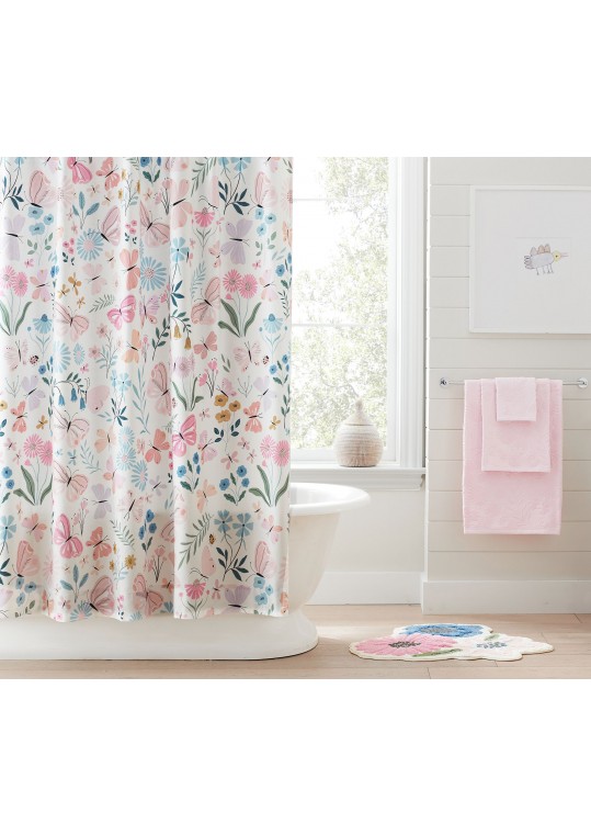 Wildflower Butterfly Shower Curtain